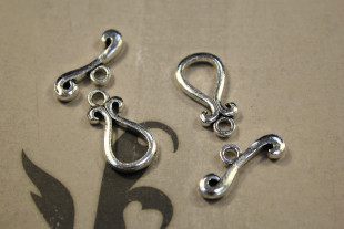 Замок-тогл 1х2.1 см 5 шт под никель