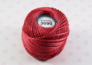 Пряжа Ирис 100% хлопок 10г 82м №3090 гр.малиновый