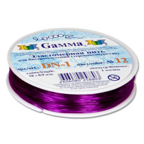 " Zlatka" / " Gamma" Резинка для бисера DN- 1 d 1 мм 18 м №19 черный