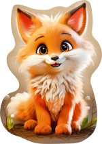 " ФРЕЯ" PZLF- 013 Пазл фигурный деревянный " Веселый лисенок" 154 элемент. 